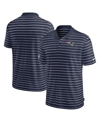 Men's Navy New England Patriots Sideline Lock Up Victory Performance Polo Shirt