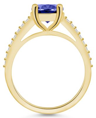 Tanzanite (2-3/4 Ct. t.w.) and Diamond (1/4 Ct. t.w.) Ring