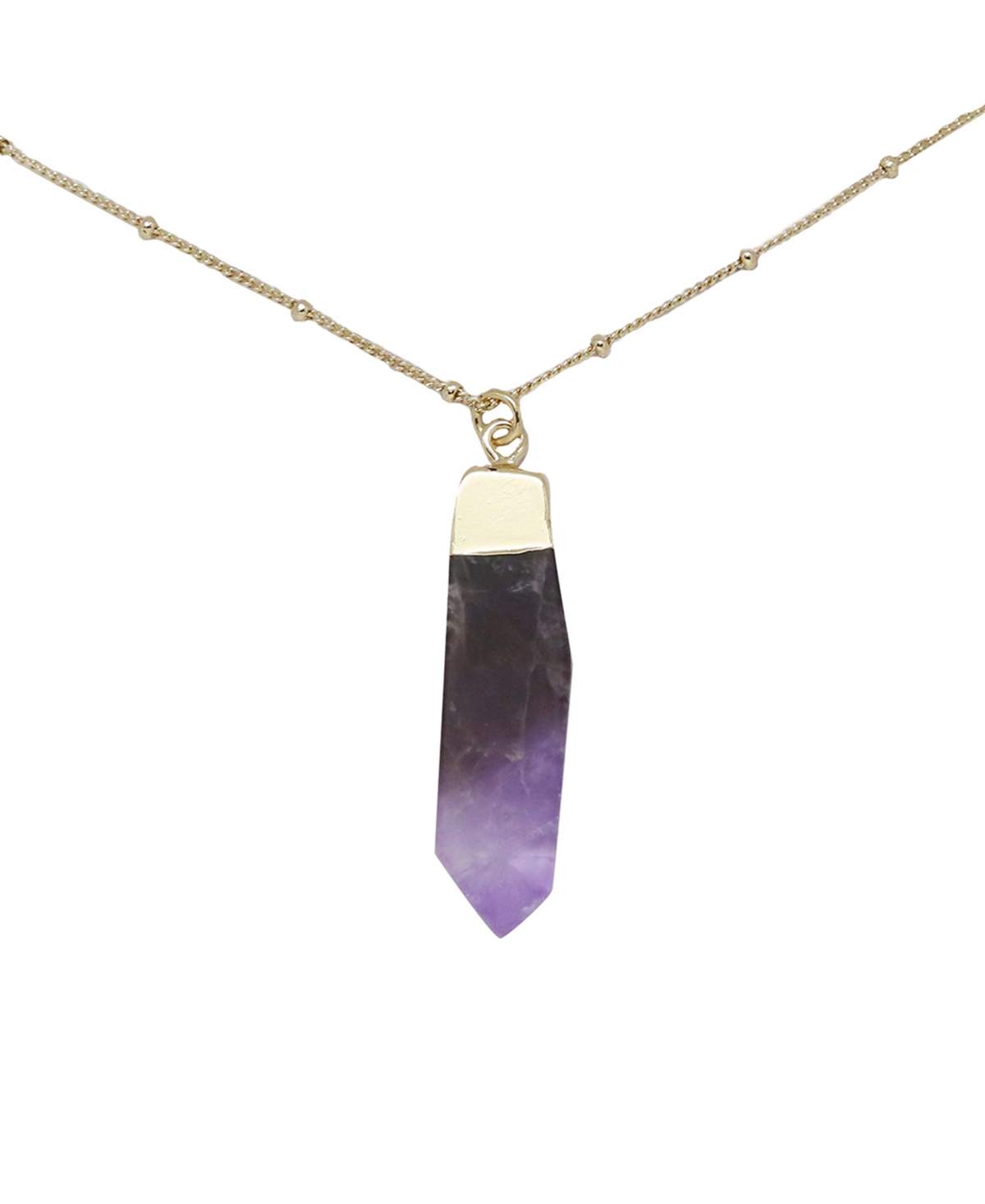 Charged Amethyst Pendant Necklace