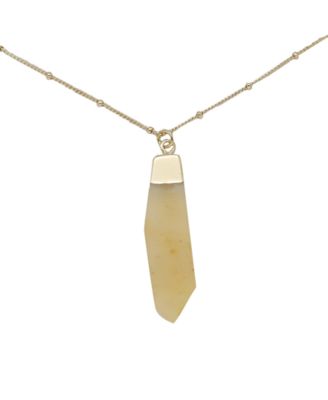 Charged Stone Pendant Necklace - Citrine 30$
