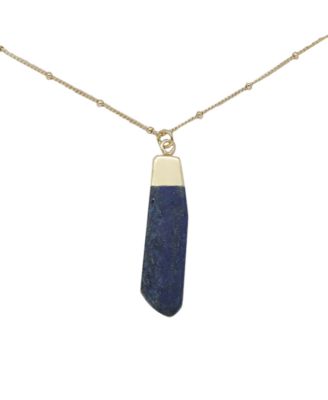 Charged Stone Pendant Necklace - Lapis 40$