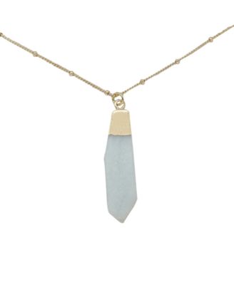Charged Stone Pendant Necklace - Amazonite 30$