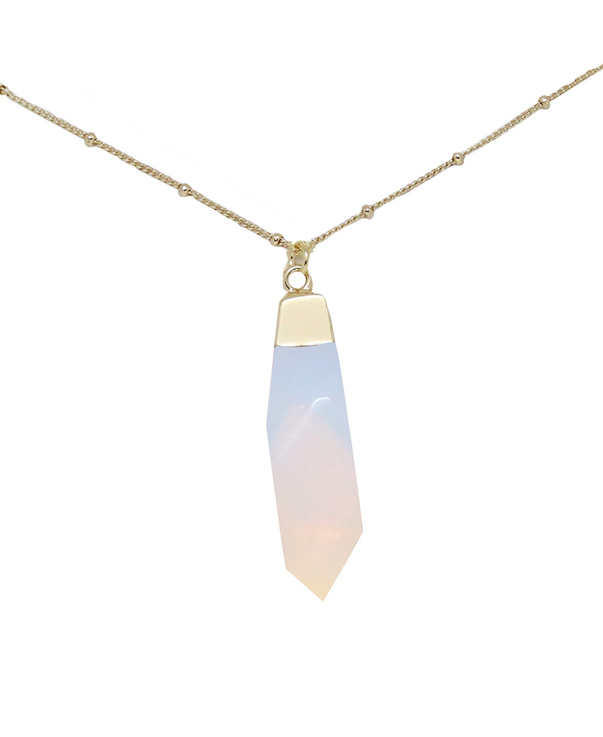 Charged Stone Pendant Necklace In Opal