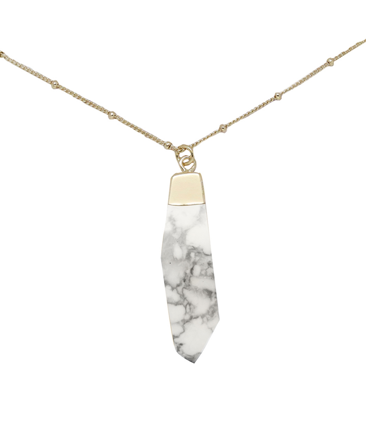 Charged Howlite Pendant Necklace