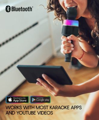 Tzumi Glam Nation Star Glow LED Karaoke Microphone