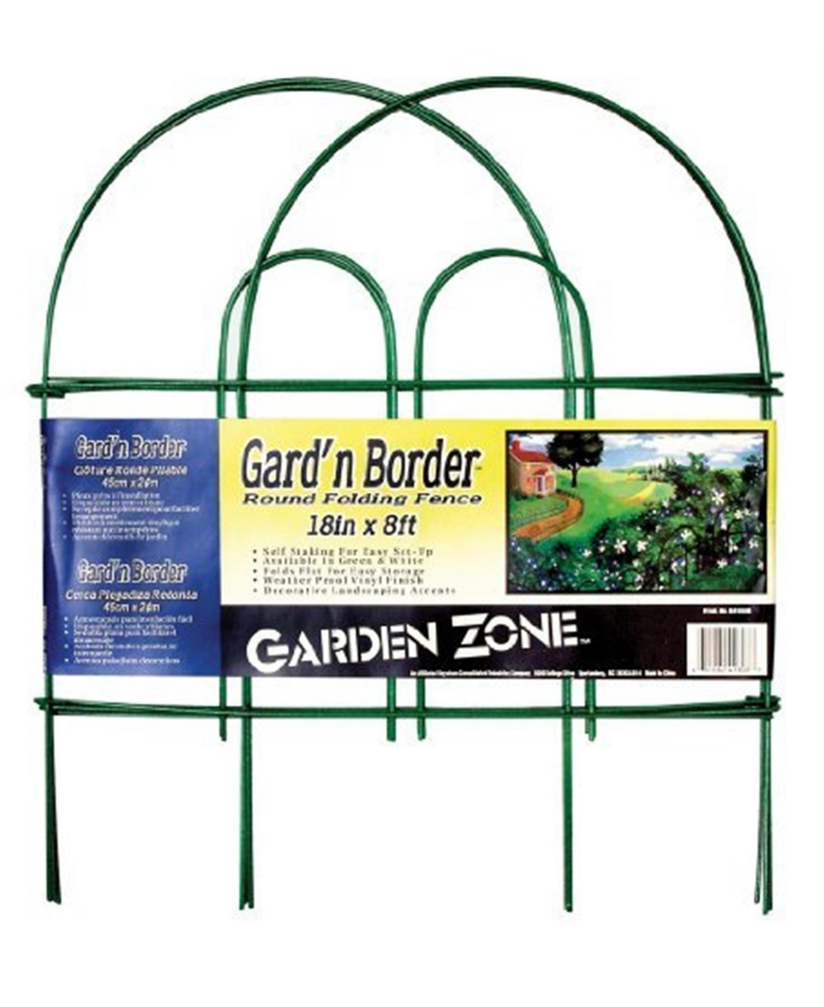 0 Gard'n Border Round Folding Fence 1 - Green