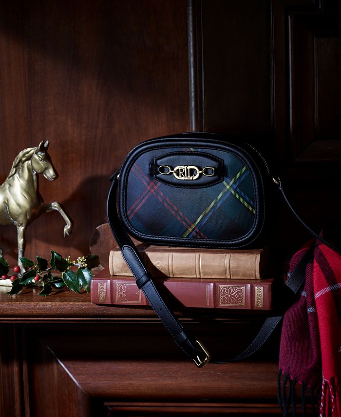 Lauren Ralph Lauren Plaid Leather Jordynn Crossbody Macy's