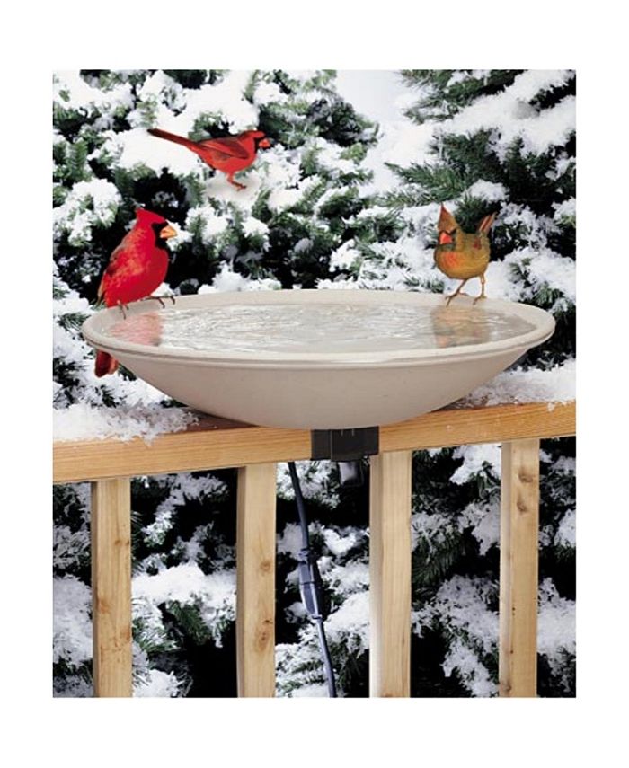 Allied Precision Heated Bird Bath Light Stone Color 20in D - Macy's