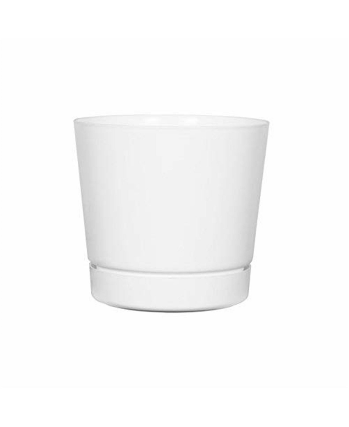 (#10062) Full Depth Round Cylinder Pot, White, 6 Inch - White