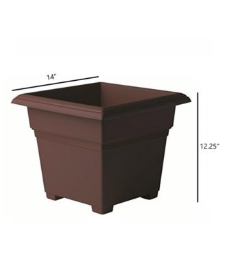 Countryside Square Tub Planter Brown 14 Inch