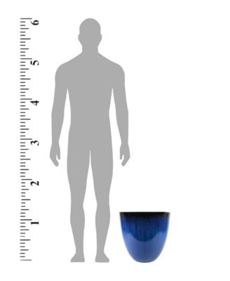 Gardener Select Indoor Outdoor Egg Planter - Blue 15 Inch