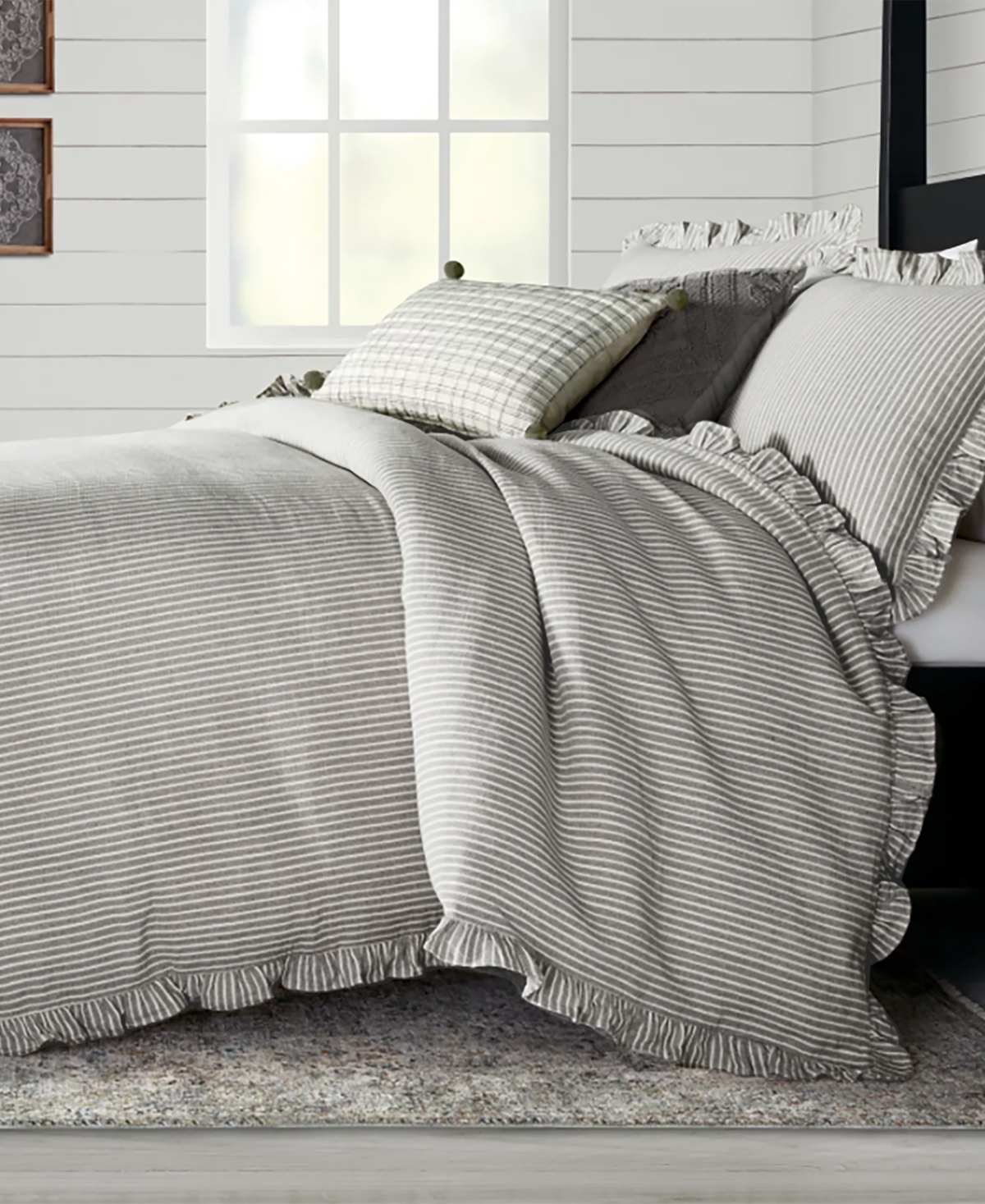 UPC 734737648012 - Closeout! Sunham Stripe Ruffle Full/Queen 3 Piece ...