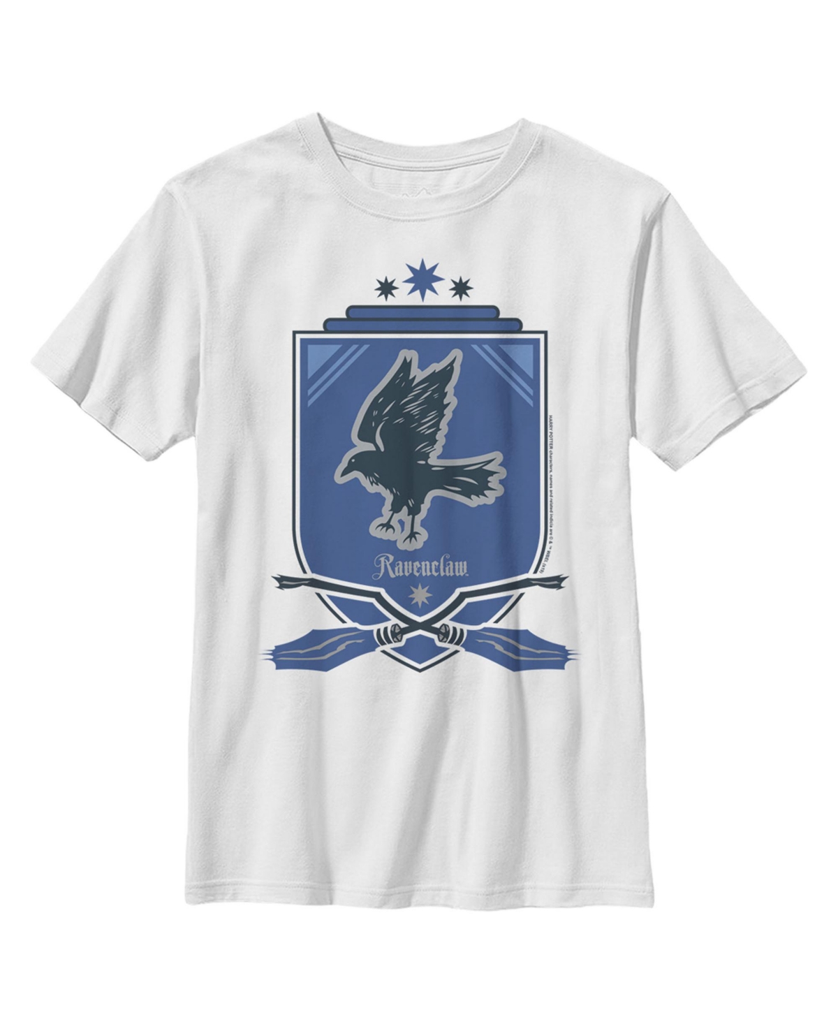 Warner Bros Kids' Boy's Harry Potter Quidditch Ravenclaw Team Crest Child T-shirt In White