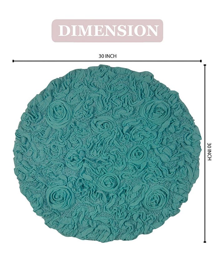 Home Weavers Bell Flower Round Bath Rug 30" Macy's