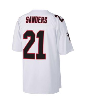 Men's Deion Sanders White Atlanta Falcons Big and Tall 1992 Retired Player Replica Jersey