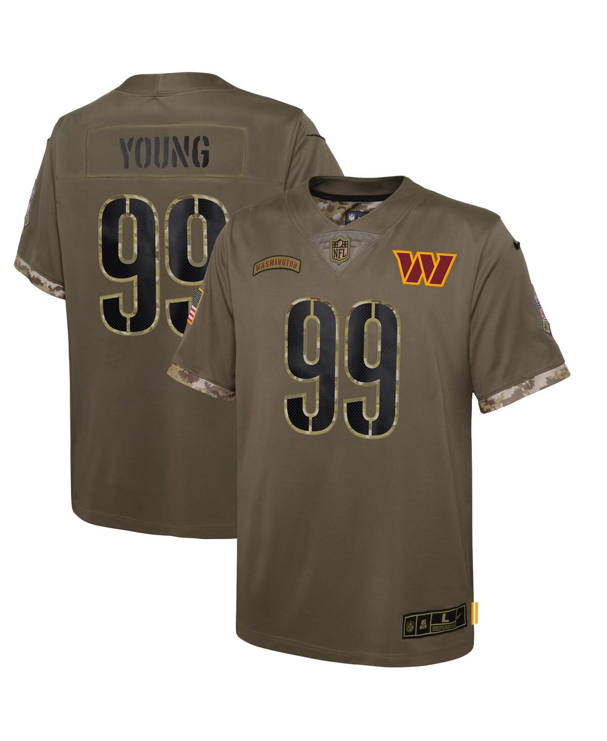 Big Boys Nike Chase YoungWashington Commanders 2022 Salute To Service Player Limited Jersey - Olive