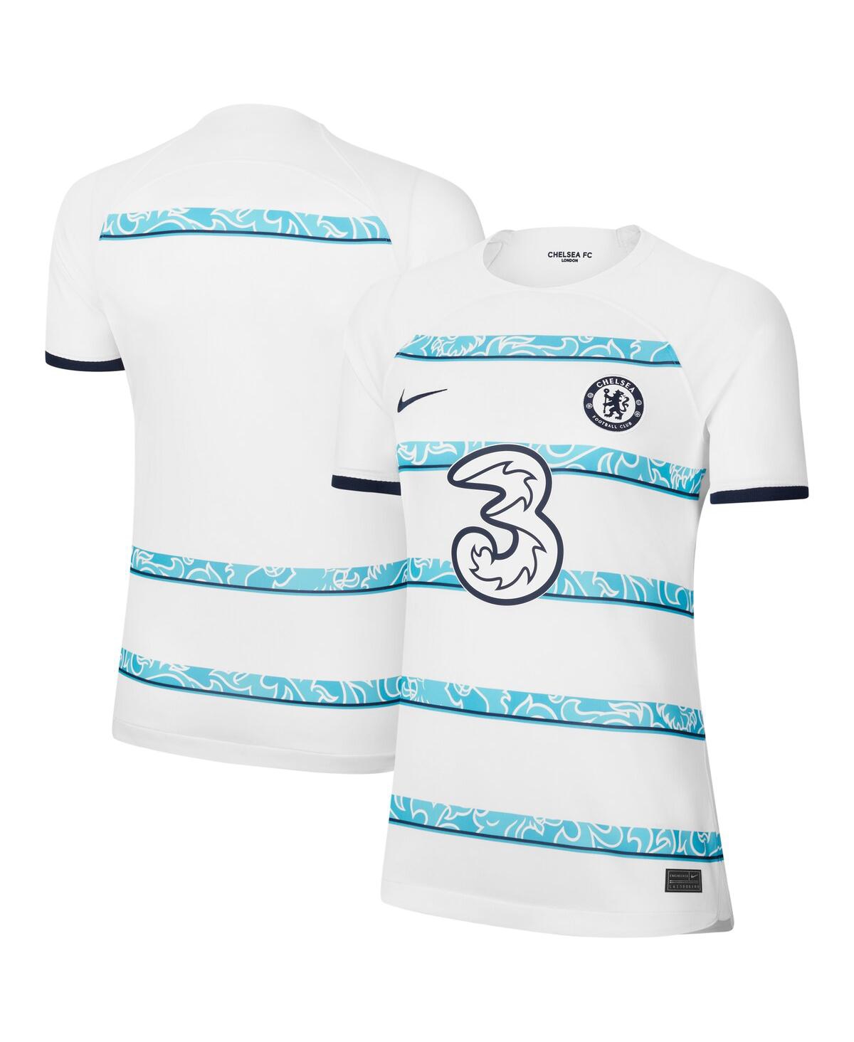 Women's NikeChelsea 2022/23 Away Breathe Stadium Blank Replica Jersey - White