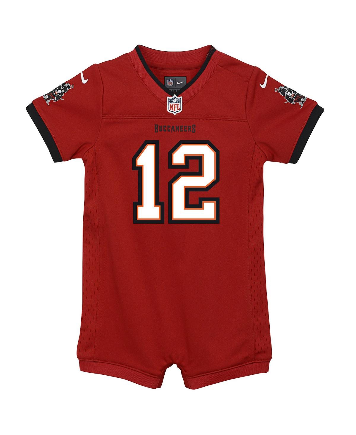 Boys and Girls Newborn and Infant Nike Tom BradyTampa Bay Buccaneers Game Romper Jersey - Red