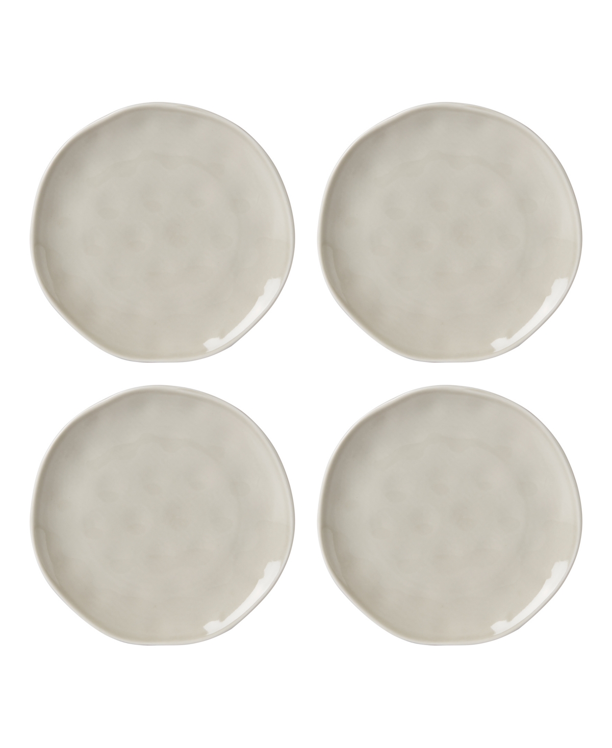 Lenox Bay Solid Colors 4 Piece Accent Set, Service for 4 - Gray