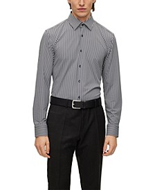 BOSS Men's Printed Performance-Stretch Jersey Slim-Fit Dress Shirt
