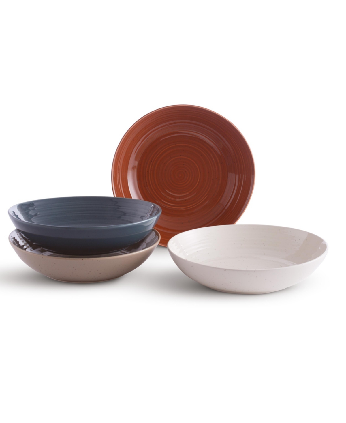 Siterra Painters Palette Mixed Dinner Bowls, Set of 4 - Assorted