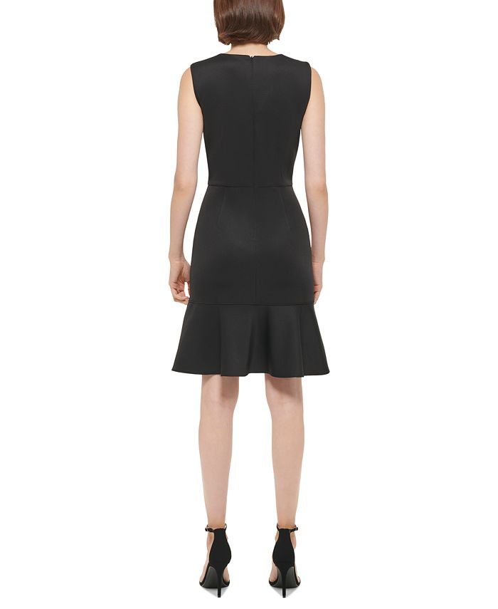 DKNY Women's Zippered-Front Ruffled-Skirt Dress - Macy's