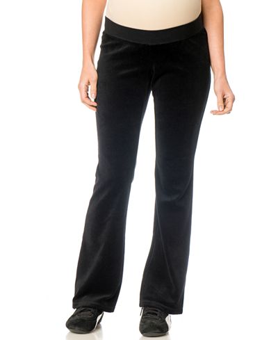Motherhood Maternity Velour Under-Belly Yoga Pants
