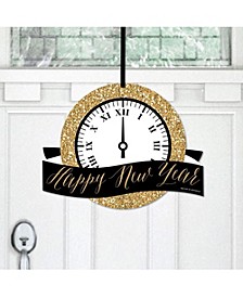 New Year's Eve - Gold - Hanging Porch New Years Eve Party Outdoor Decorations - Front Door Decor - 1 Piece Sign