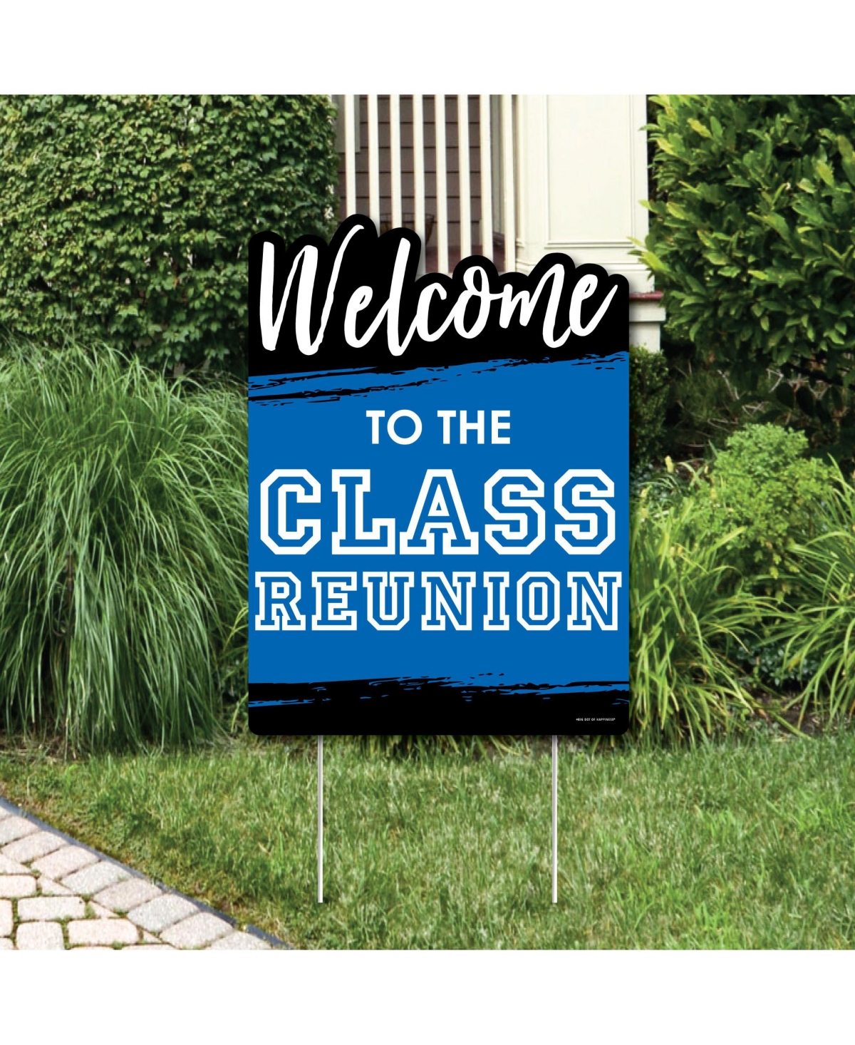 Reunited Blue - Party Decorations School Class Reunion Party Welcome Yard Sign
