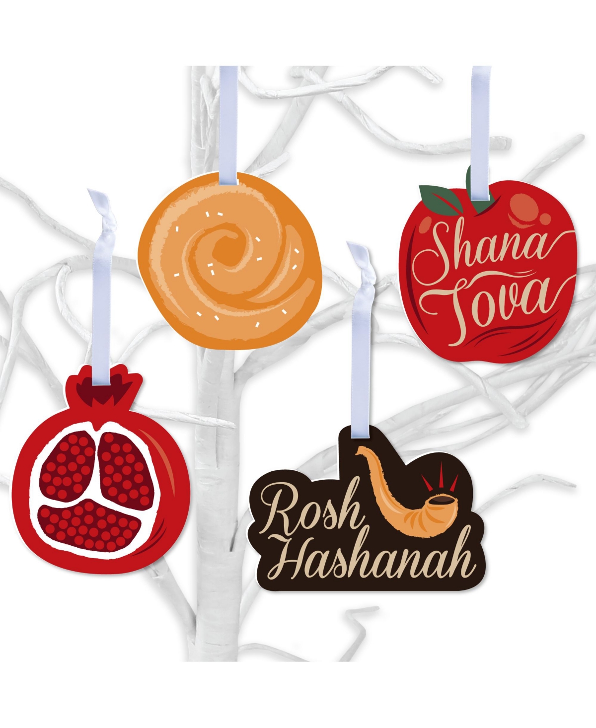Rosh Hashanah - New Year Decorations - Tree Ornaments - Set of 12