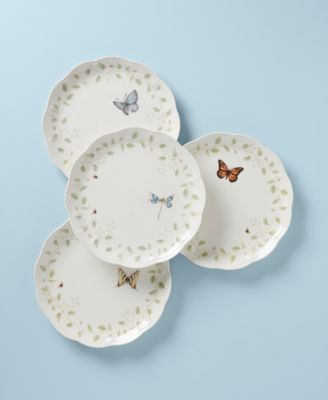 Butterfly Meadow Floral Dinner Plates, Set of 4