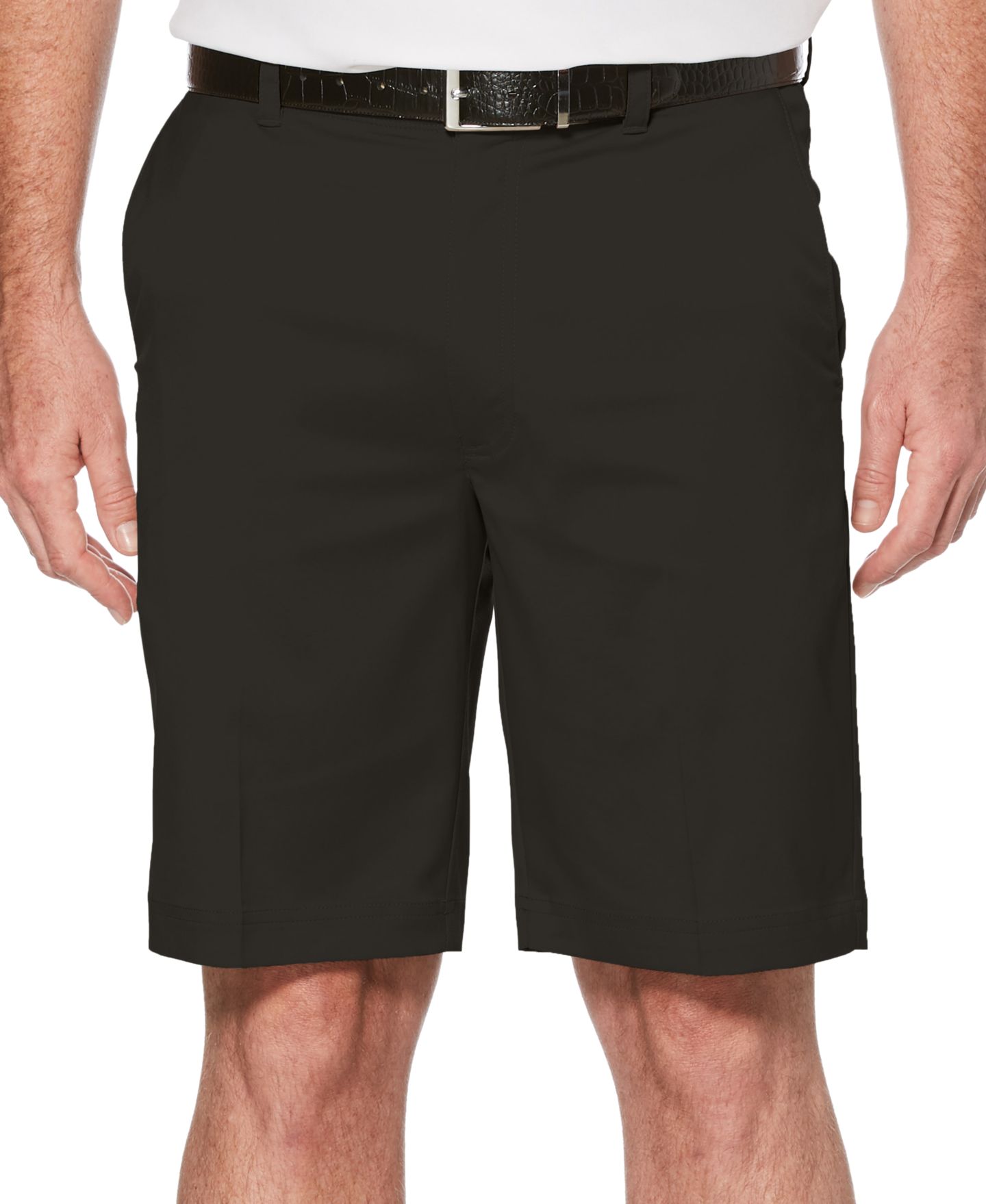 Мужские шорты PGA TOUR Big & Tall Flat Front Active Waistband Golf Shorts, цвет: Caviar — фото 1