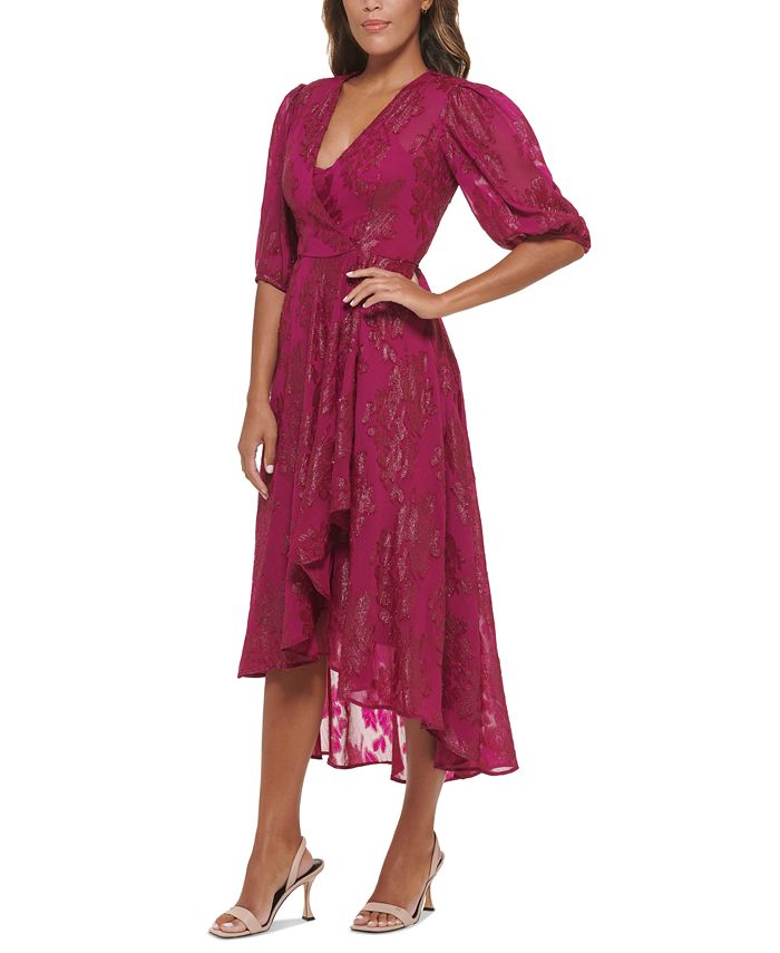 O-Neck Elegant Lace and Chiffon High Low Hem Evening Party Maxi Women High Waist Vintage Birthday Dress