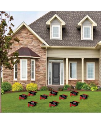 Red Grad - Best is Yet to Come - Lawn Decor - Graduation Party Yard Decor 10 Pc