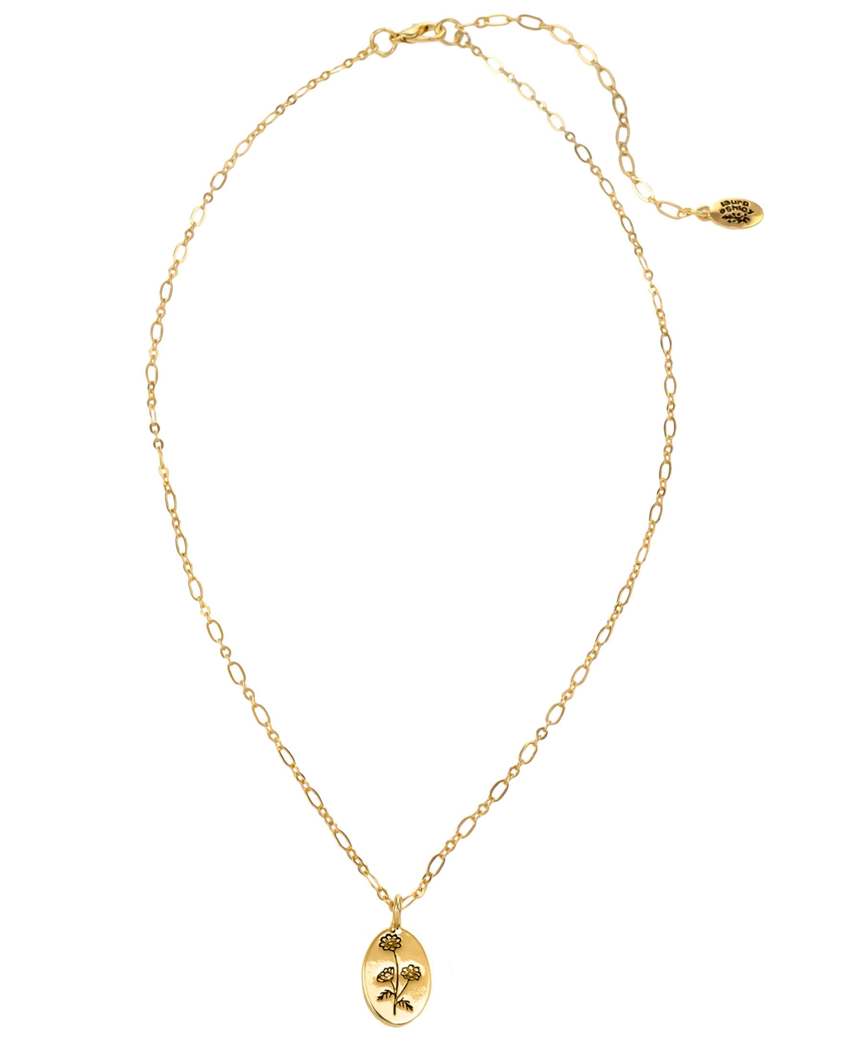 Laura Ashley Cosmos Friendship Pendant Necklace In Gold