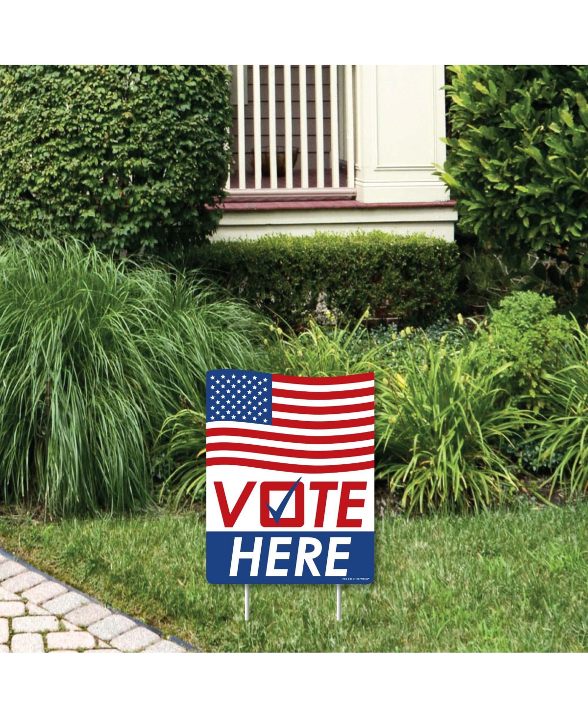 Vote Here - Outdoor Lawn Sign - Political Election Day Yard Sign - 1 Piece