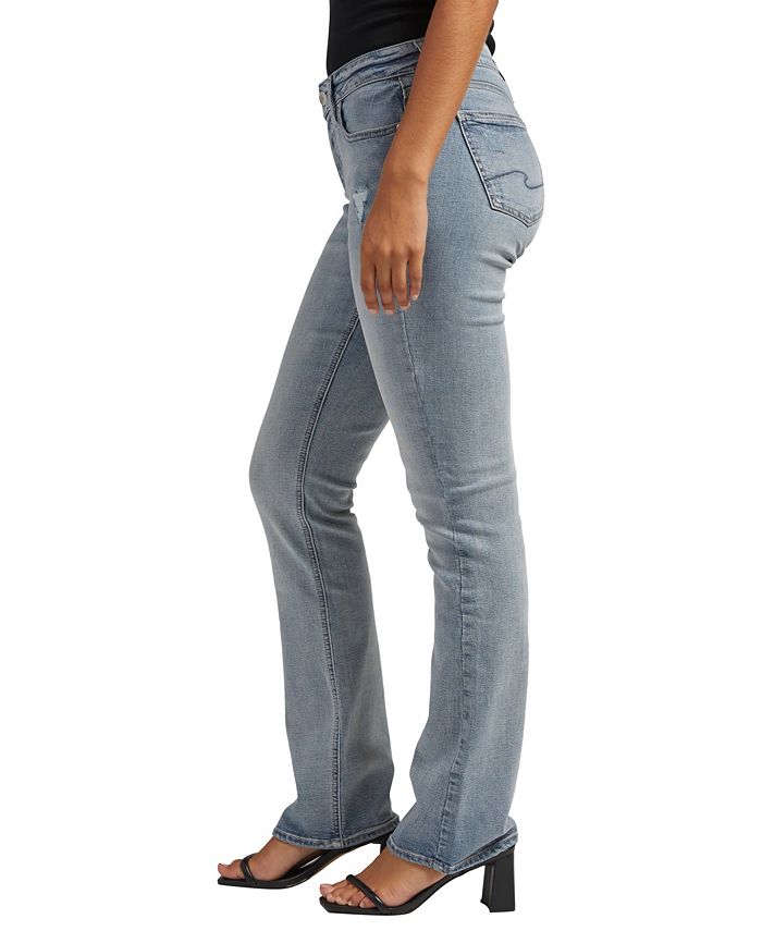 Silver Jeans Co. Women's Elyse Mid Rise Slim Bootcut Jeans Macy's