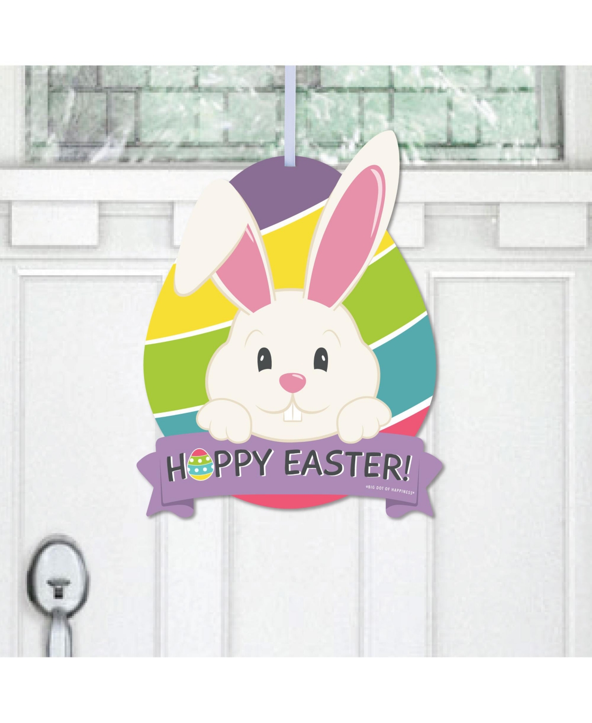 Hippity Hoppity Easter Bunny Party Front Door Decor 1 Pc Sign