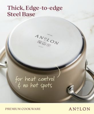 Ascend Hard Anodized Aluminum Non-Stick 4-Quart Saucepot with Lid