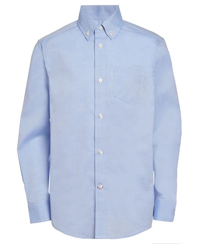 Tommy Hilfiger Big Boys Front Pocket Pinpoint Oxford Shirt - Macy's