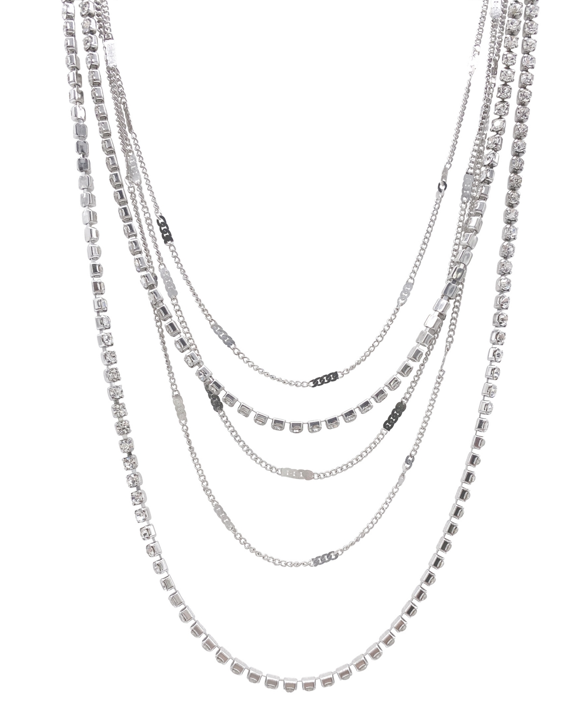 Shop Adornia Silver-tone Plated Layered Necklace Set
