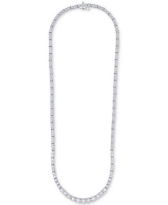 Diamond Graduated 20" Statement Necklace (1/2 ct. t.w.) in Sterling Silver, Macy's Exclusive