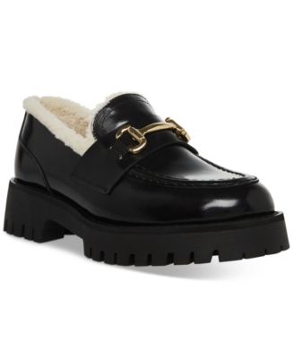 Steve Madden Women's Lando-F Tailored Lug-Sole Bit Loafer Flats