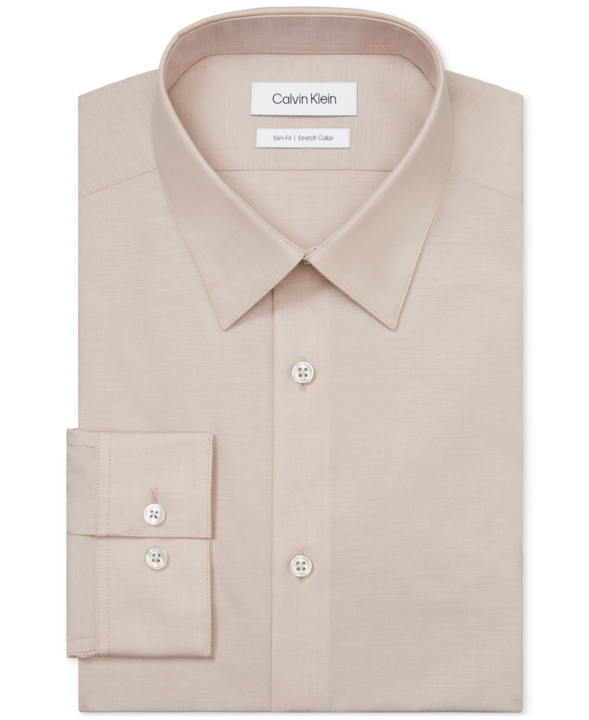 Calvin Klein Men's Slim-fit Stretch Dress Shirt, Online Exclusive Created  For Macy's In Taupe | ModeSens