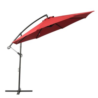 10 Ft Outdoor Patio Cantilever Offset Umbrella