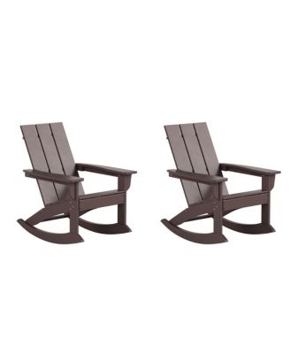 Modern Adirondack Outdoor Rocking Chair Set of 2