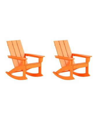 Modern Adirondack Outdoor Rocking Chair Set of 2