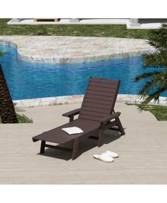 Adirondack Outdoor Chaise Lounge for Patio Garden Poolside
