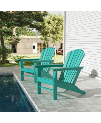 All-Weather Contoured Outdoor Poly Adirondack Chair (Set of 2)