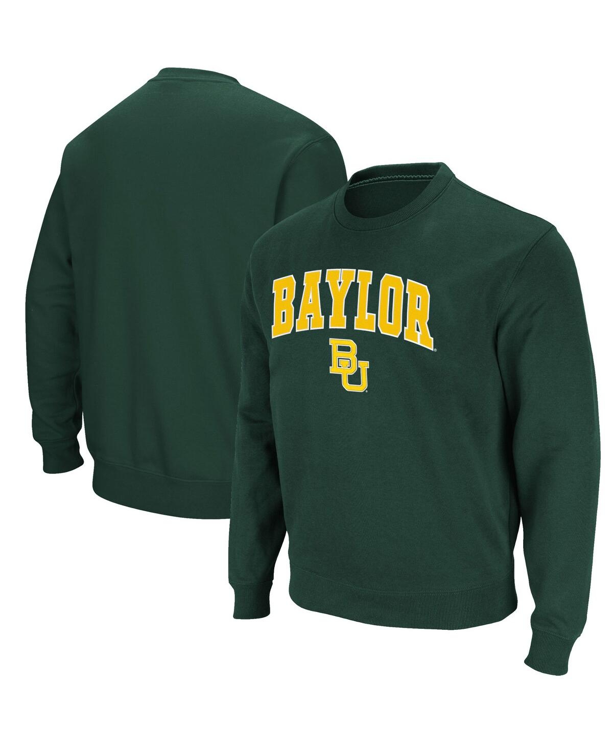 Colosseum Men's  Green Baylor Bears Arch & Logo Pullover Sweatshirt In Green